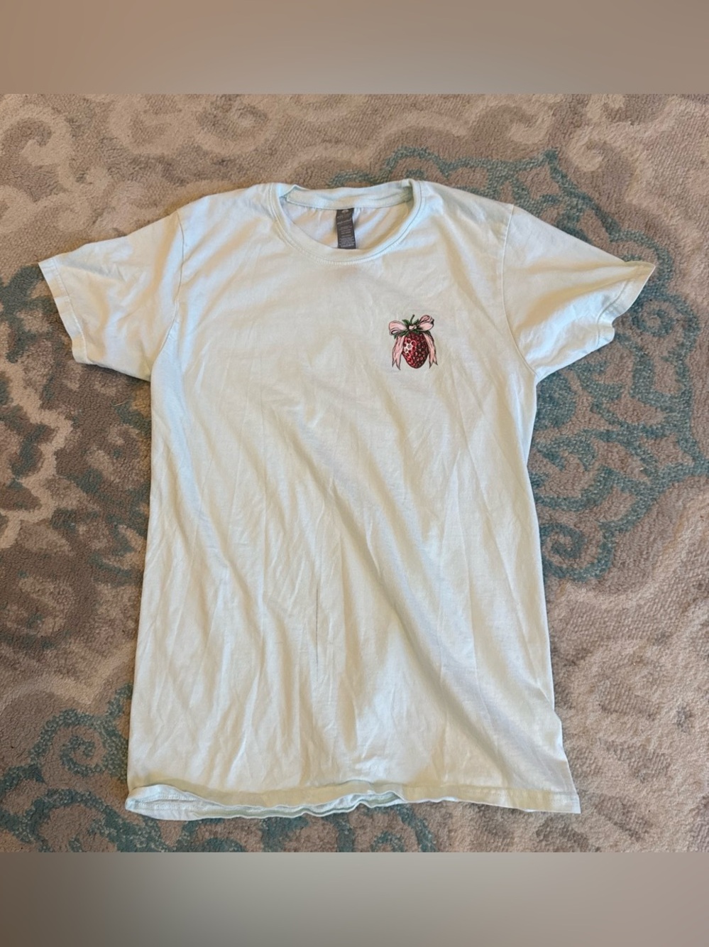 Simply Southern Light Green  Tee with Strawberry